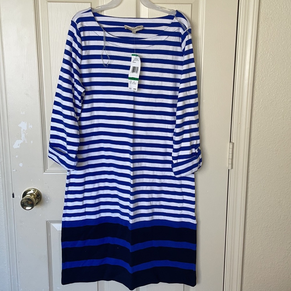 BNWT Jones New York sport stripe DRESS SIZE #L